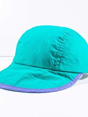 Vintage 80s Quaker Marine Supply Transatlantic Roll Up Sports Cap Hat USA Made